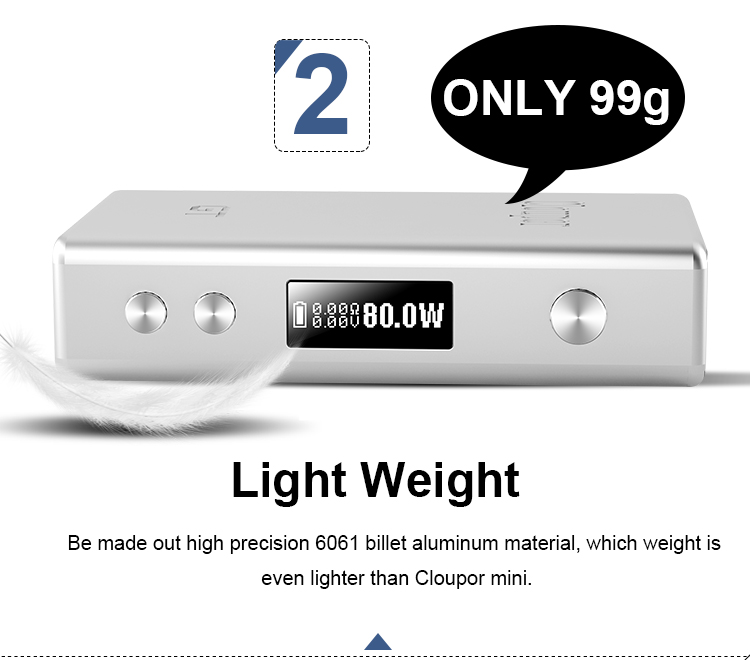 Cloupor GT 80 Watt is feather light