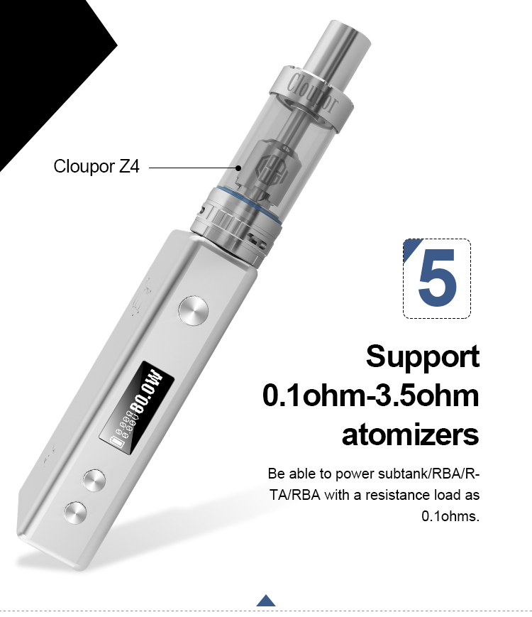 Cloupor 80W is powerful Sub-Ohm Vaping
