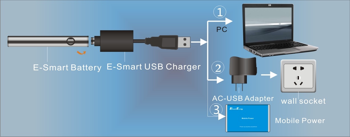 Charging the e-smart Battery